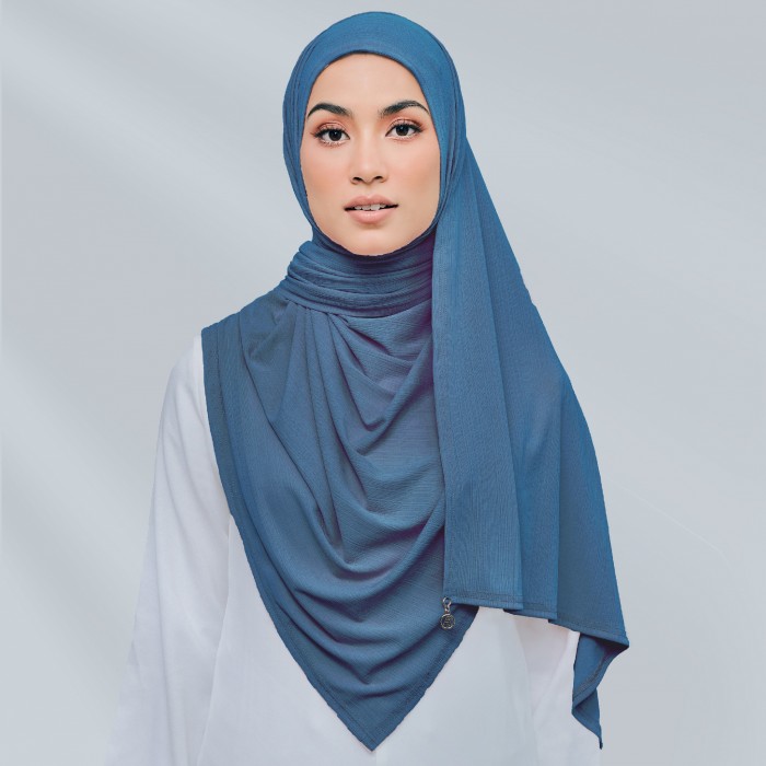 AZ CLAIRE RELAXED SHAWL NAVAL BLUE
